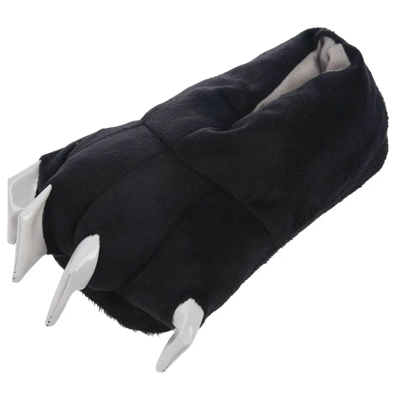 

New black Slippers winter animals fancy plush claw slippers