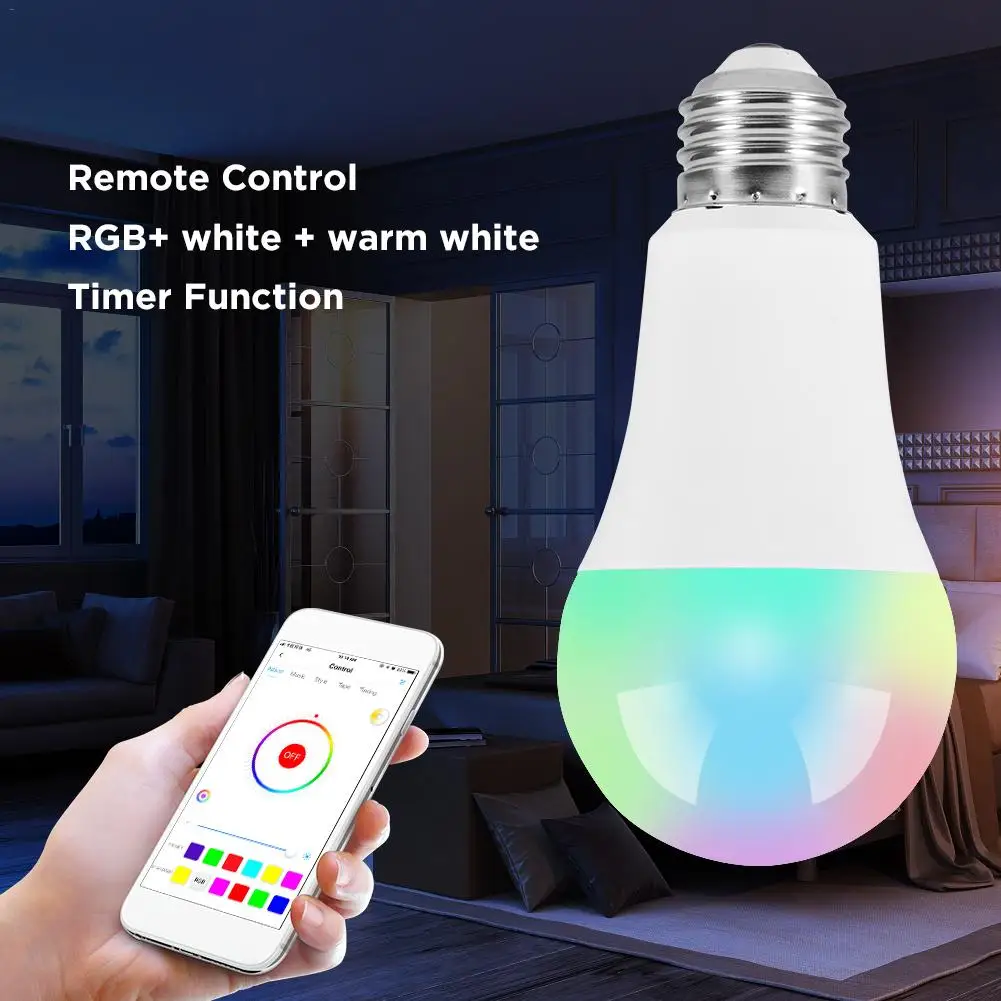 Умная Wifi Волшебная осветительная лампа 7 Вт RGB белый и теплый белый пульт дистанционного управления совместим с Alexa Google Assistant Голосовое