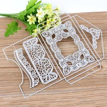 208X295MM Cutting Dies Box 2018 New Metal Dies Scrapbooking Craft Dies Card Album Candy Gift Box Insert Die Embossing Box Deco