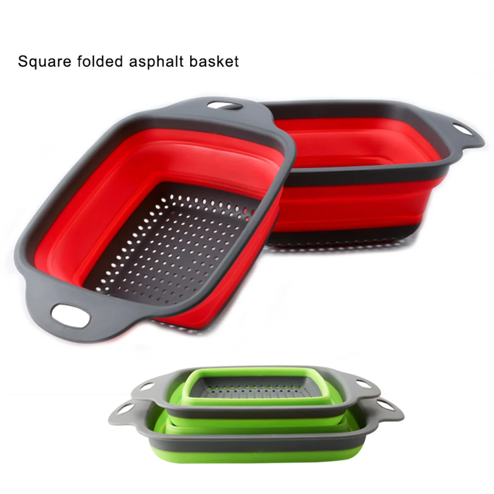 Useful2pcs Складная сетка корзина Набор дуршлагов квадратной формы фруктов овощей