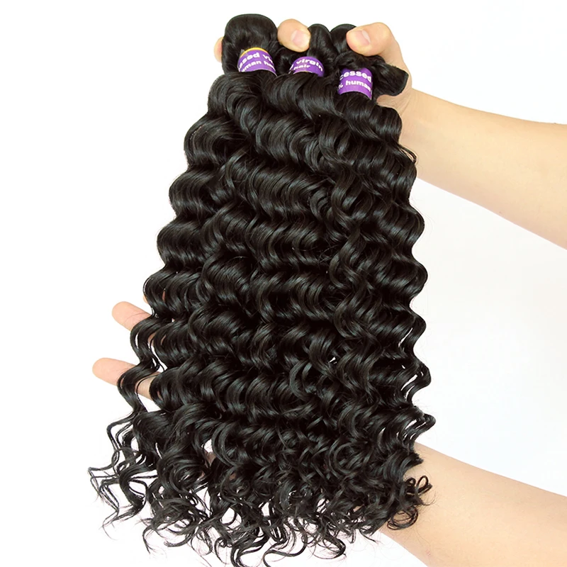 

Deep Wave Brazilian Hair Weave Bundles 100% Human Hair Bundle Loose Hair Extension Comingbuy Hair Curly Products Remy