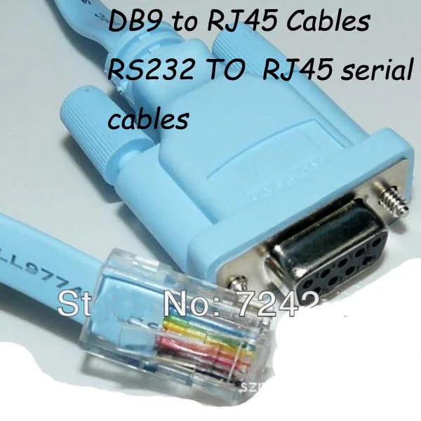 RJ45 to RS232 DB9 Female Converter Cat5 Cable for Router