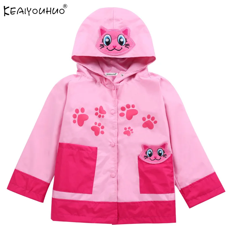 

Cute printing Jacket For Girls 2018 New Children's Sweater Long Sleeve Jacket For Kids Children Windproof Raincoat Girls Sweates