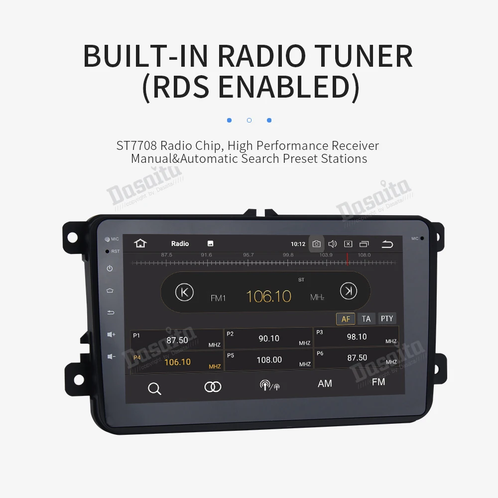 Excellent Dasaita 8" Android 9.0 Car GPS Radio Player for VW Volkswagen Golf 5 6 Polo Passat Tiguan Jetta EOS Sharan Amarok Scirocco Video 19