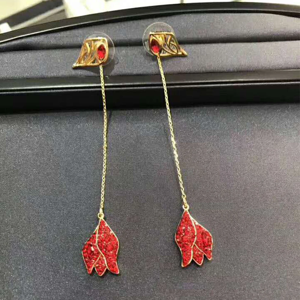 

Fanier 2019 Original New Graciosa Flor Piercing Earrings Swa Quality Earring Ladies Better Choice For Valentine's Day Present