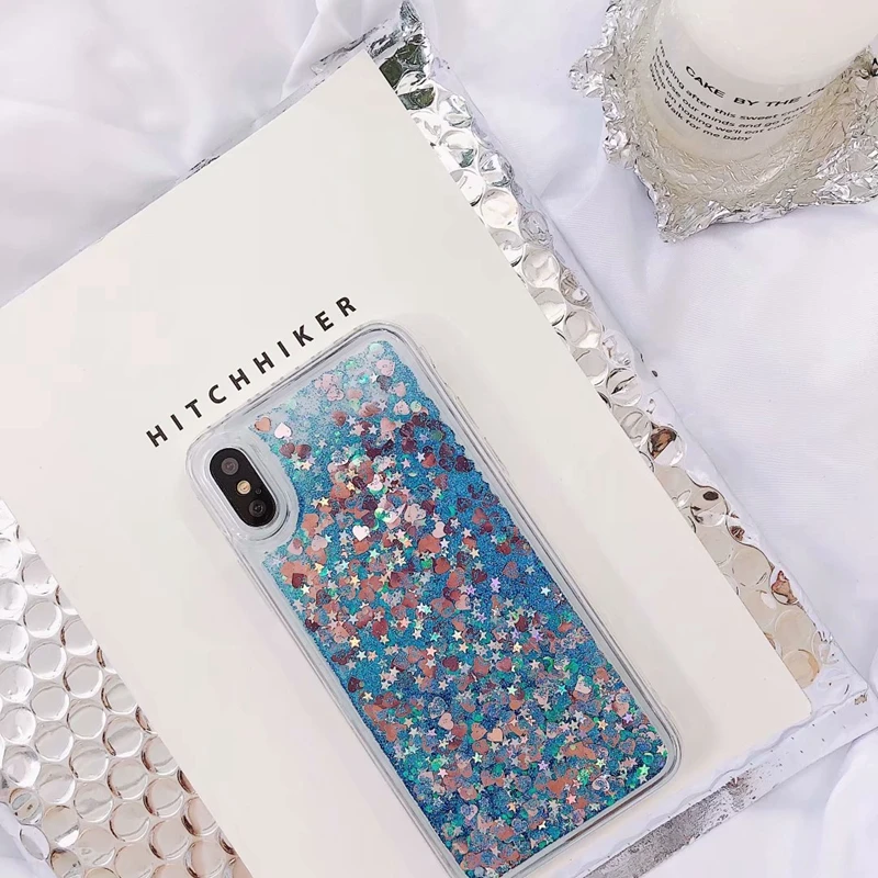 Для Huawei P20 lite динамический Жидкий чехол P8 2017 зыбучий песок блестящий для телефона