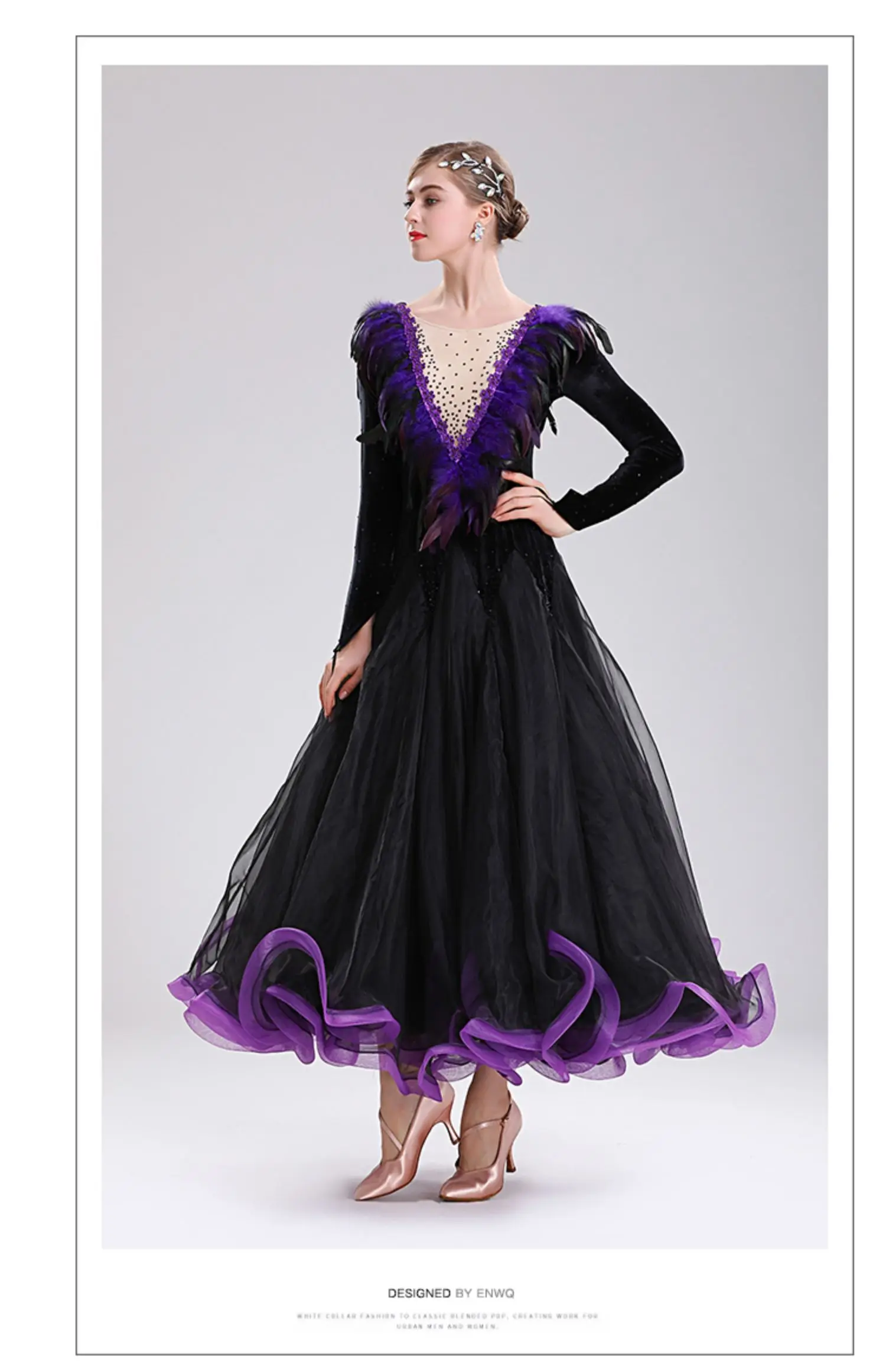 Новое Бальное Платье для современного танца платья для конкурса бальных танцев стандартная одежда для бальных танцев платье для танго MQ291
