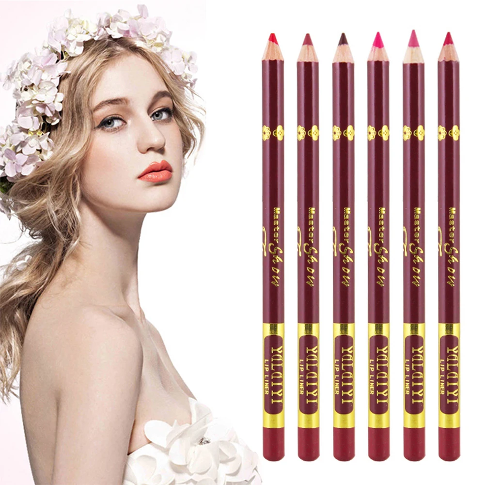 12 цветов Профессиональный Многофункциональный Карандаш для губ стойкий водонепроницаемый карандаш для бровей, косметический макияж красочный карандаш для губ