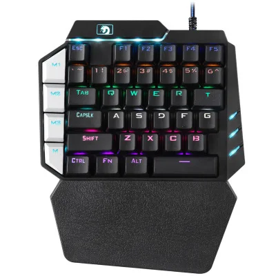

38 keys gaming keyboard backlit mechanical games keyboard USB Wired mini professional wrist holder for Bloody Redragon one hand