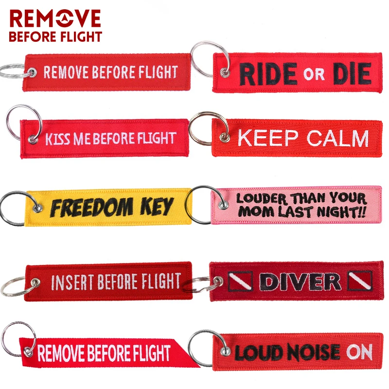 Чемодан бирка вышивка remove Before Flight ключ пилот дорожная бирка сумка возраст теги для полета экипаж, пилот любитель авиации путешествия