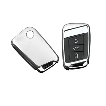

TPU Car Key Case Auto Remote Key Cover Shell For Volkswagen VW 2016 2017 Passat B8 Skoda Superb A7 Accessories Styling