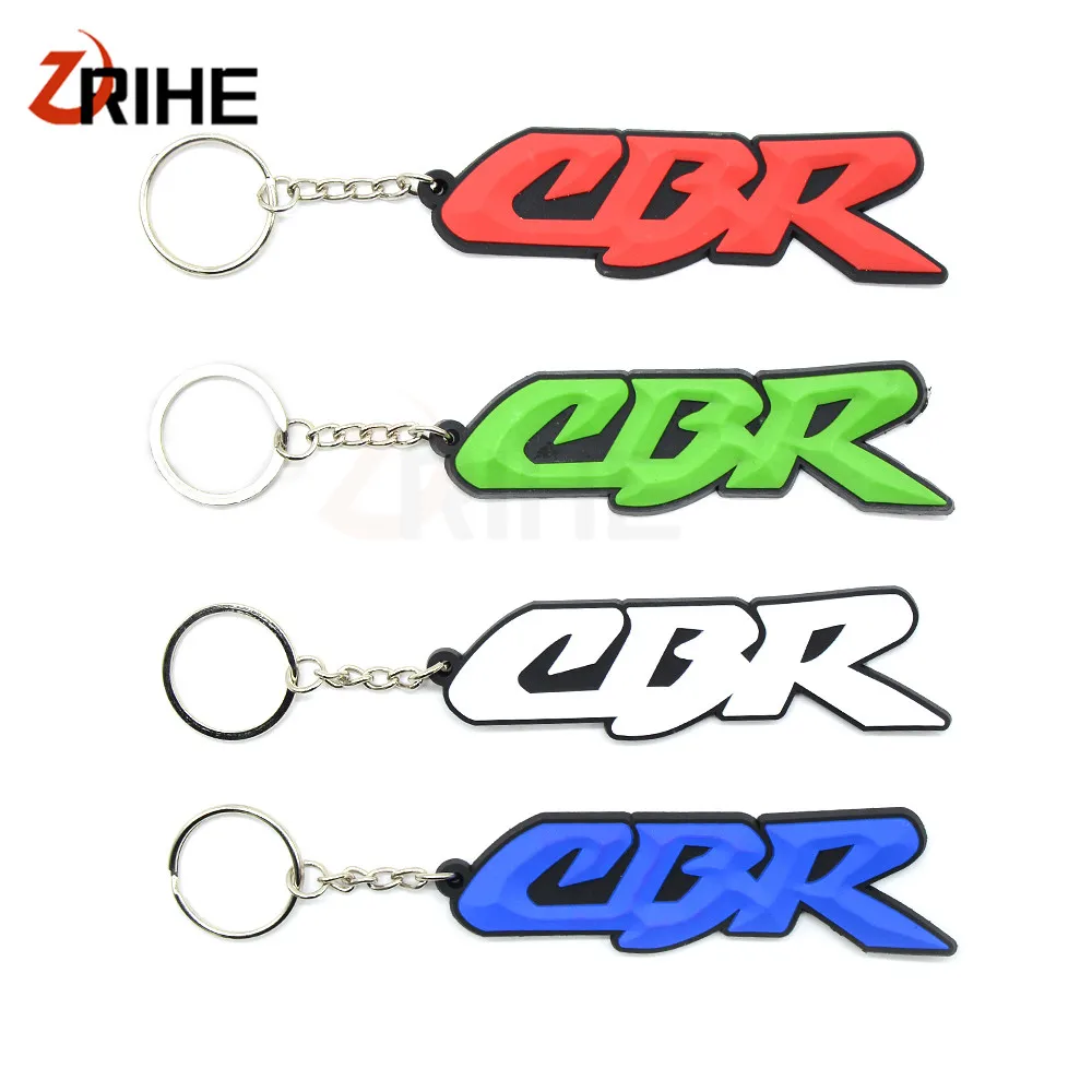 

4 colors optional Motorcycle Keychain Keyring Key Chain Key Ring soft rubber high quality for Honda CBR All the model