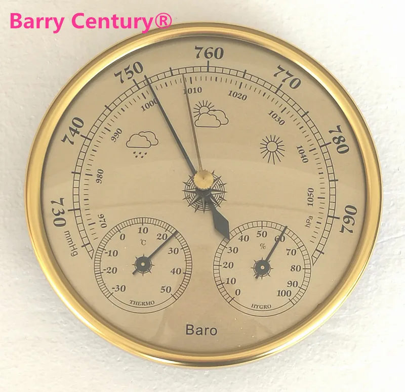 

High Quality Precision Aneroid 128mm 3 in 1 Barometer With Thermometer and Hygrometer Humidity Tester Meter Outdoor Fishing