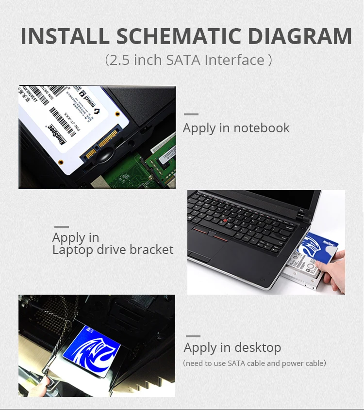 SSD-накопитель Kingspec ТБ 1 ТБ 2 HDD 2,5 дюйм(ов) ов) SATAIII твердый жесткий диск HD SSD 500 ГБ 512 ГБ внутренний диско для ноутбука тетрадь настольные