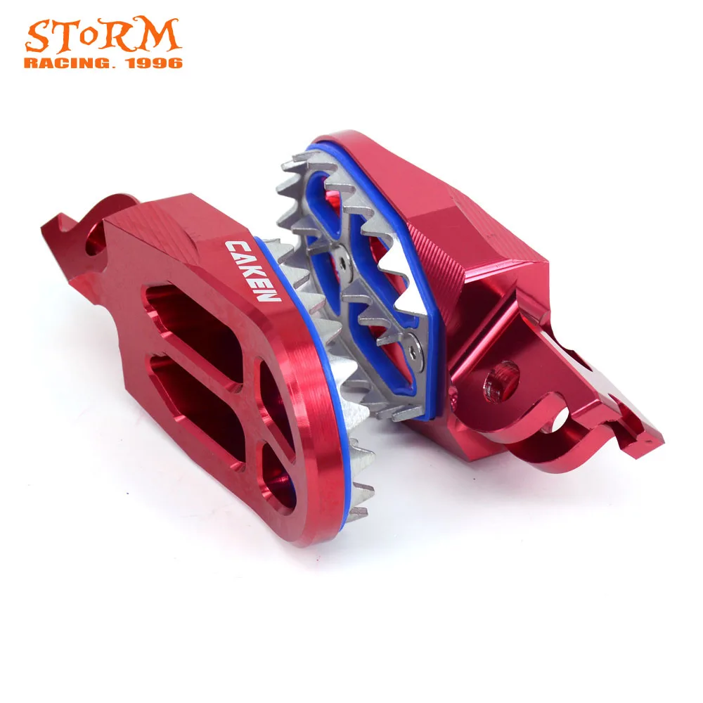 Красный MX широкая подножка подножки педали для HONDA CR125 CR250 CRF250R CRF250X CRF450R CRF450X CRF250L