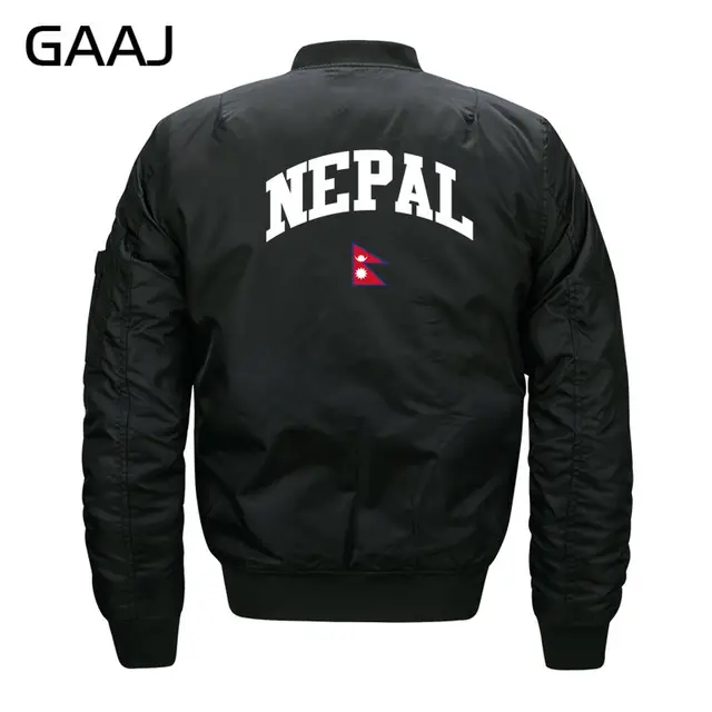 GAAJ Nepal Flag Jackets Men Warm Fashion Jacket Waterproof Baseball