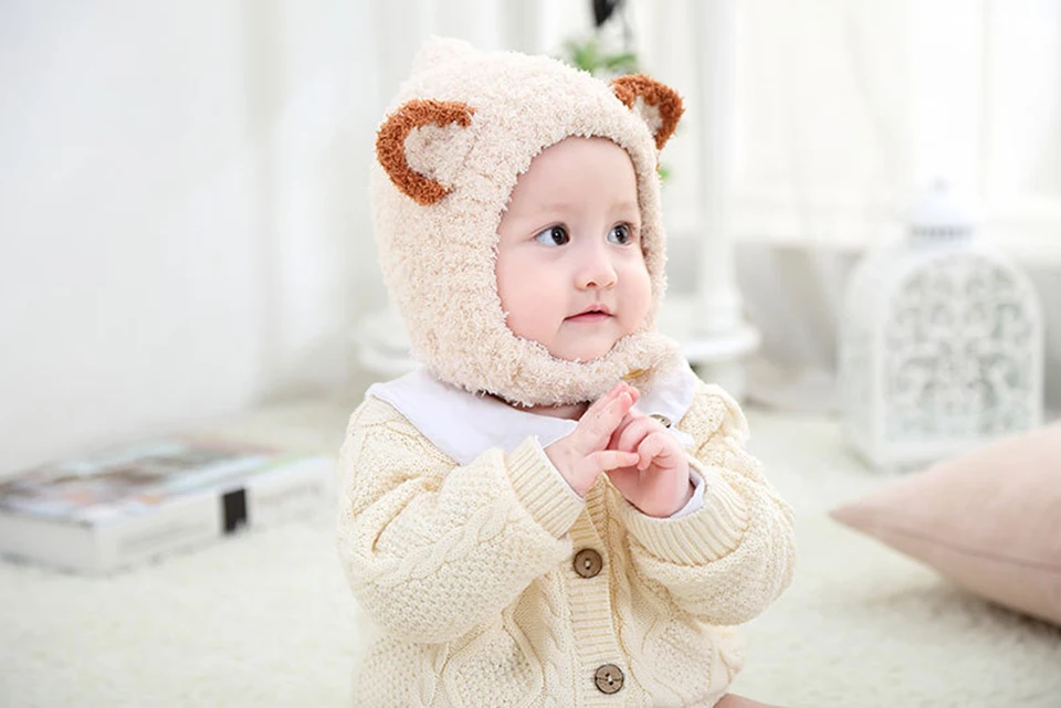 Осенняя и зимняя детская Толстая теплая вязаная Kartoon шапка шапочка детская мягкая кожа-дружелюбная голова шапка холодная шляпа шапочки jooyoo