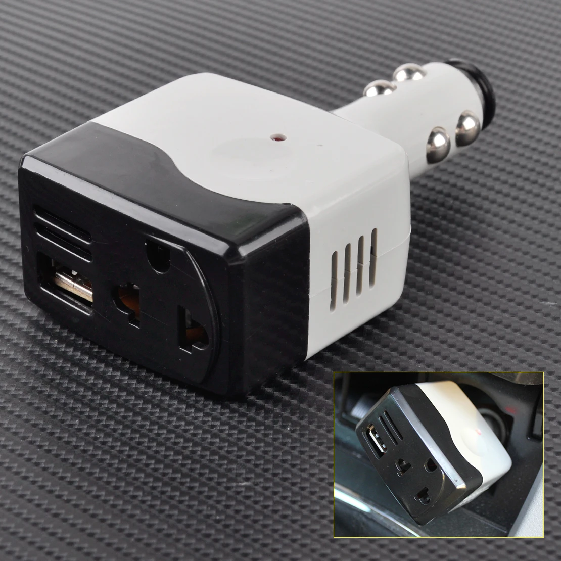 CITALL DC 12V 24V To AC 220V Car Auto Power Inverter Cigarette Lighter Converter Adapter with