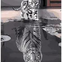 Алмазная картина на заказ ободок с ушками кошки, тигра, квадратный декоративный бриллиантовый вышивка икона eigen foto rose Рождественское украшение лайтпад