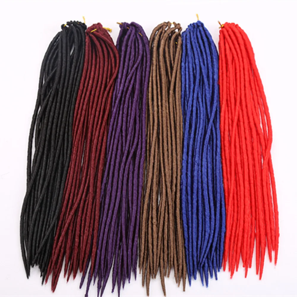 

Amir 18inch Crochet Braids Heat Resistant Faux locs with 24 strands/pack and 9 packs Full Head Braids Synthetic Hair Extensions