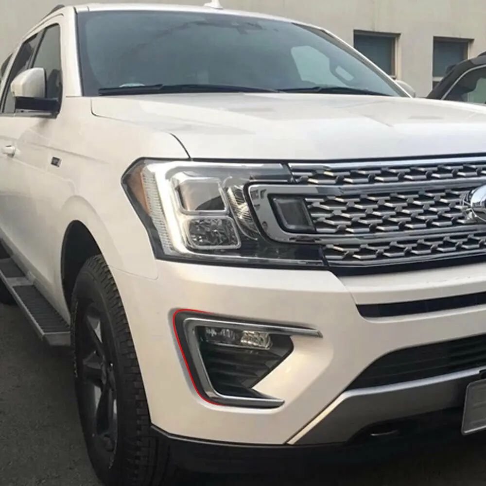 2 шт. хромированная ABS Автомобильная передняя противотуманная фара крышка