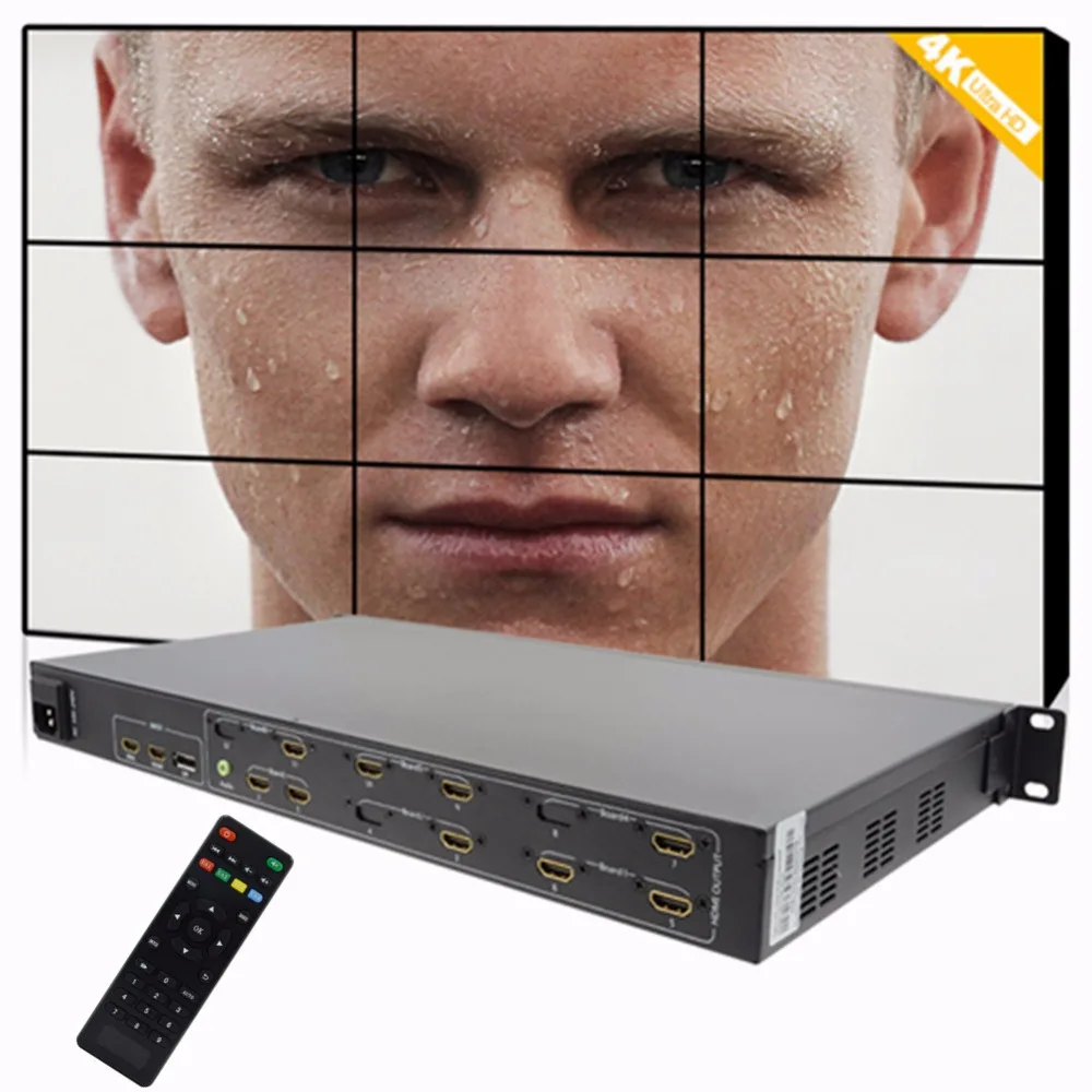 

video wall monitors 3X3 for video wall screen hdmi Mobile phone signal dp input 9 TV shows output Full hd splicing video wall 4K