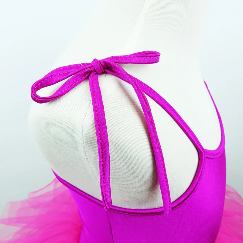 2018 Cute Ballet Tutu Dress For Children Girls Dancing Clothes Gymnastic Dress Leotards Costumes Sling Spandex Polyester 128 4