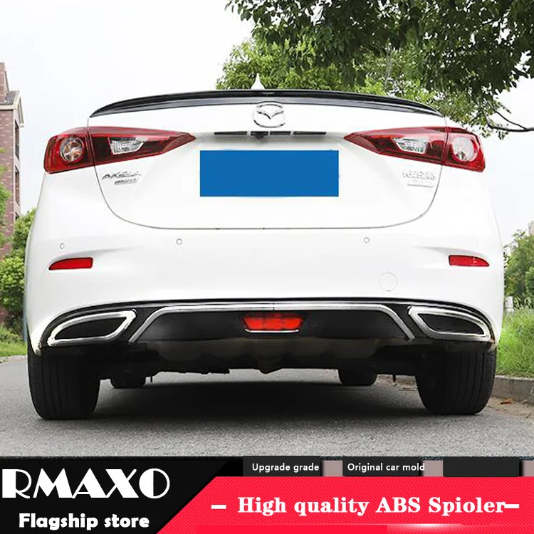 

For Mazda 3 Axela ABS Rear Bumper Diffuser Bumpers Protector For 2017-2019 Axela Body kit bumper rear lip rear spoiler