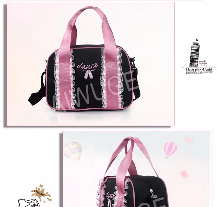 Детская танцевальная сумка для девочек; милая розовая сумка принцессы через плечо; балетная сумка на плечо с блестками; балетки
