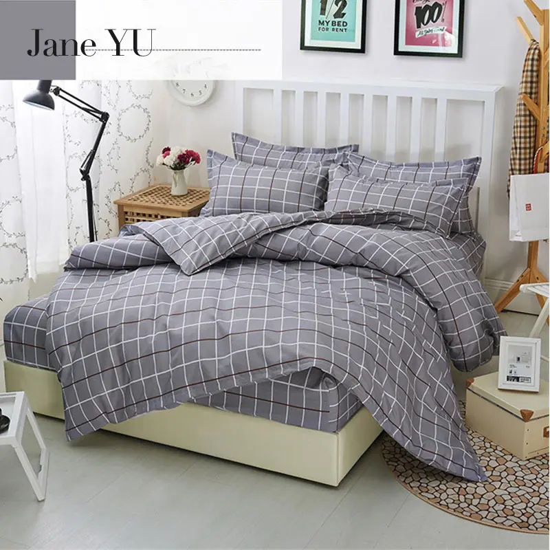 

JaneYU 2019 New Design Bedspread & Coverlet Sets 4pcs Bedding Sets Aloe vera cotton not fade no ball Free Shpping