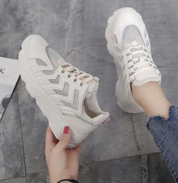 

2019 Autumn Women Shoes New Chunky Sneakers for Women Vulcanize Shoes Casual Fashion Dad Shoes Comfortable Platform Sneakers T85