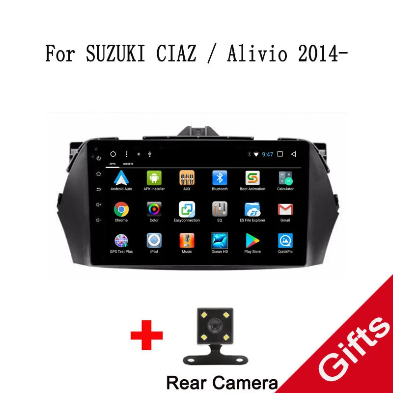 9 &quotAndroid четырехъядерный ПОДХОДИТ SUZUKI CIAZ/Alivio 2014 2015 2016 2017 2018 автомобильный DVD плеер