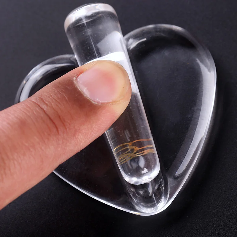 1 Набор инструментов для украшения ногтей прозрачный жесткий пластик сердце