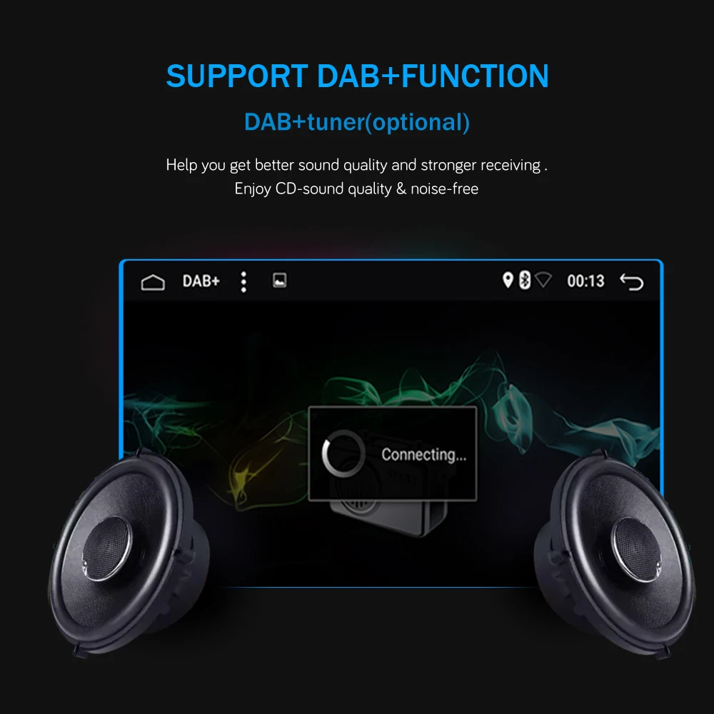 Perfect BONROAD 2Din  Android 8.1 RAM 2G Car Multimedia Player For Honda CR-V Radio GPS Navigation Player Video Stereo RDS FM WIFI 3