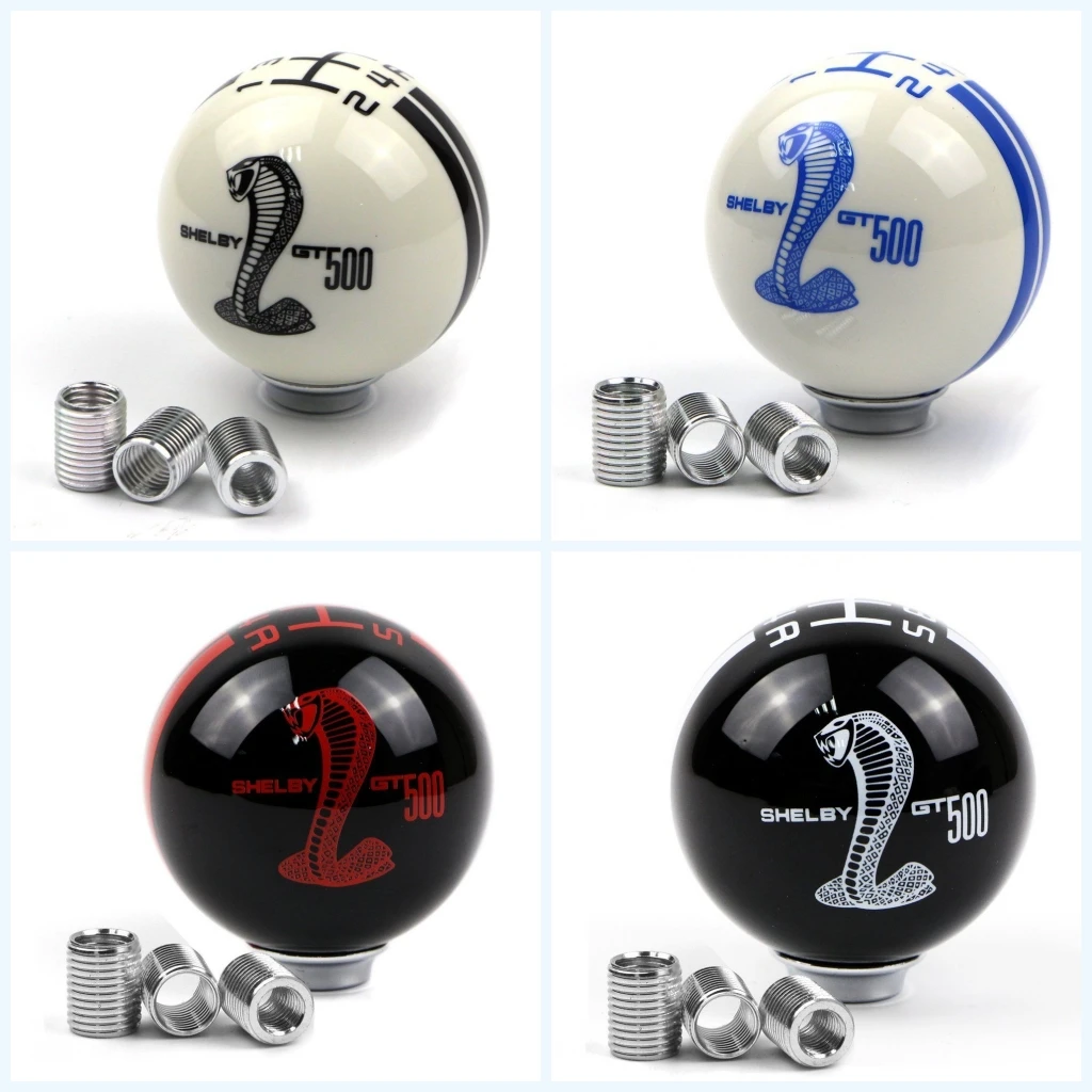 For Ford Mustang Car Gear Shift Knob 5 Speed Cobra Logo Manual Handle