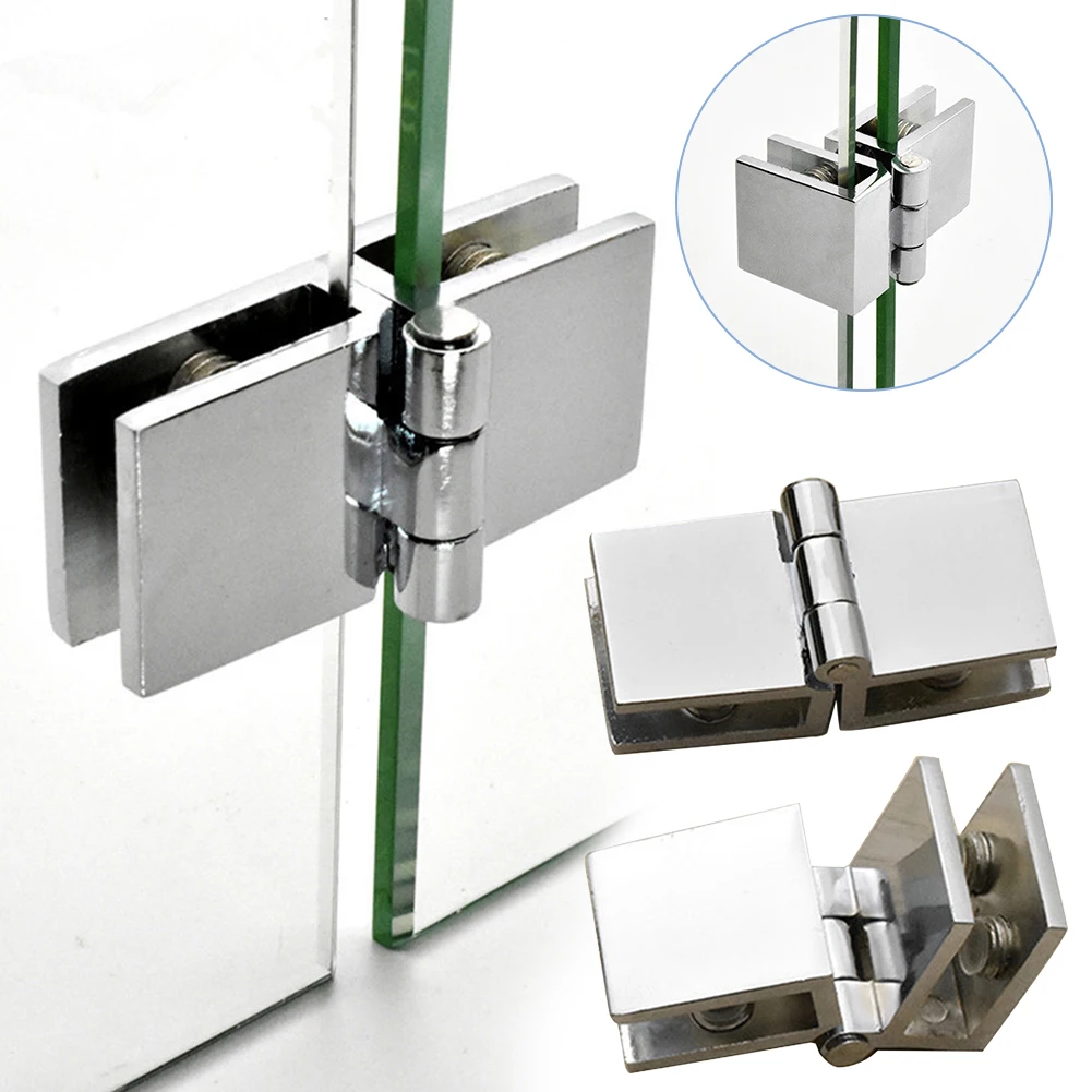 2 Pcs Zinc Alloy Glass Clamp Hinges Free Open Glass Door Hinges Wine