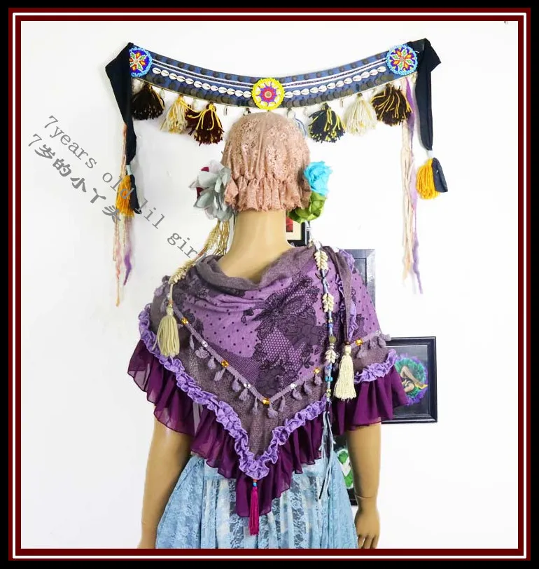 

Belly dance hip scarf GYPSY scarf tribal belly dance scarf triangle hip scarf weap belt HS82-86