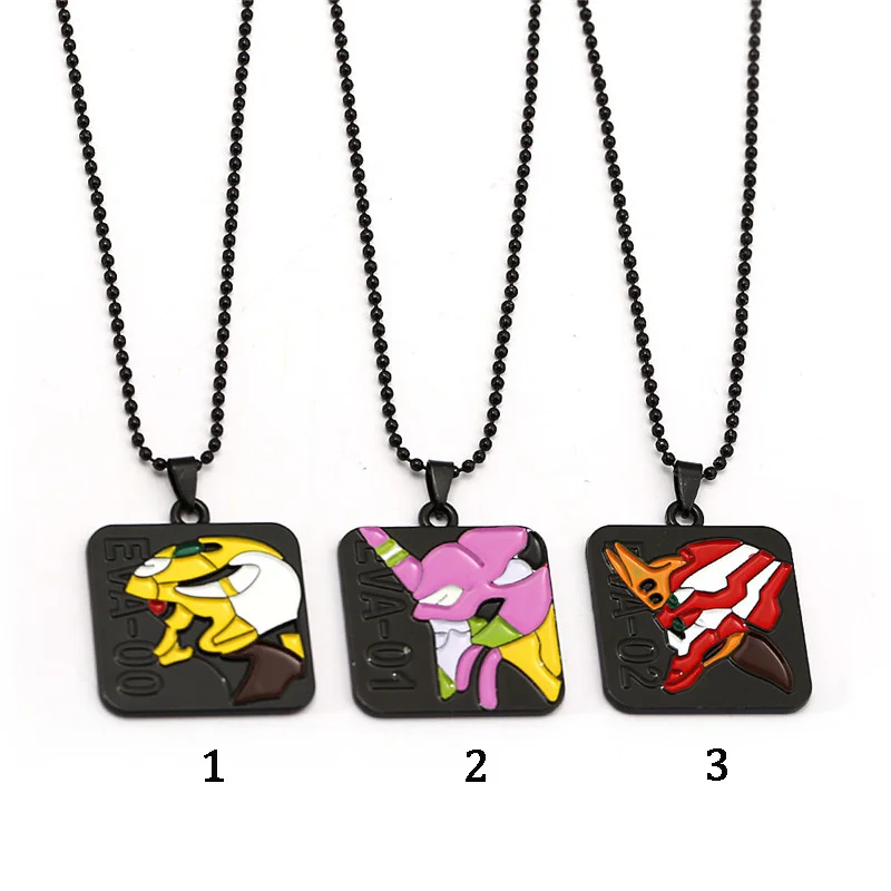 New NEON GENESIS EVANGELION Necklace Metal EVA Beads Chain ...