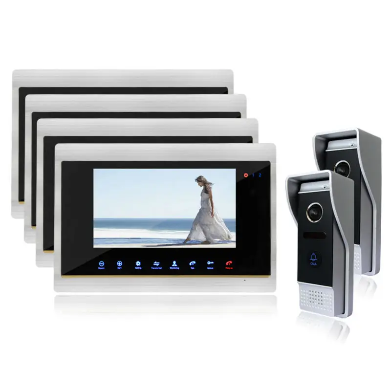 Homefong New arrival Video font b Door b font Phone TFT Screen Aluminium alloy Monitor 1200tvl