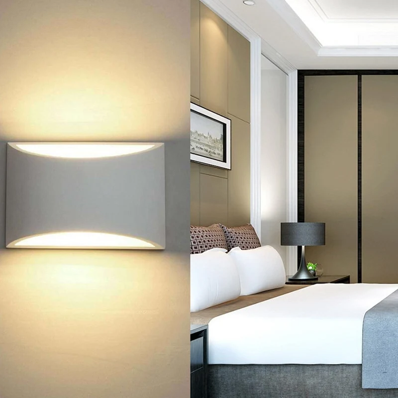 Handmade Gypsum Moulding Plaster Modern LED Wall Light AC110V220V Indoor Bedroom Living Room Corridor Feature Decor Lamps (3)