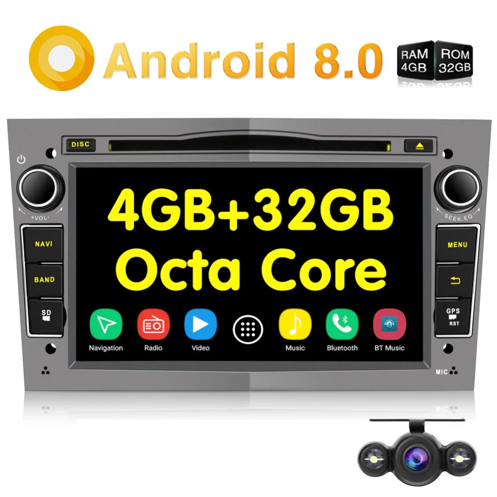 Pumpkin 2 Din 7'' Android 8.0 Car Radio Audio DVD Player