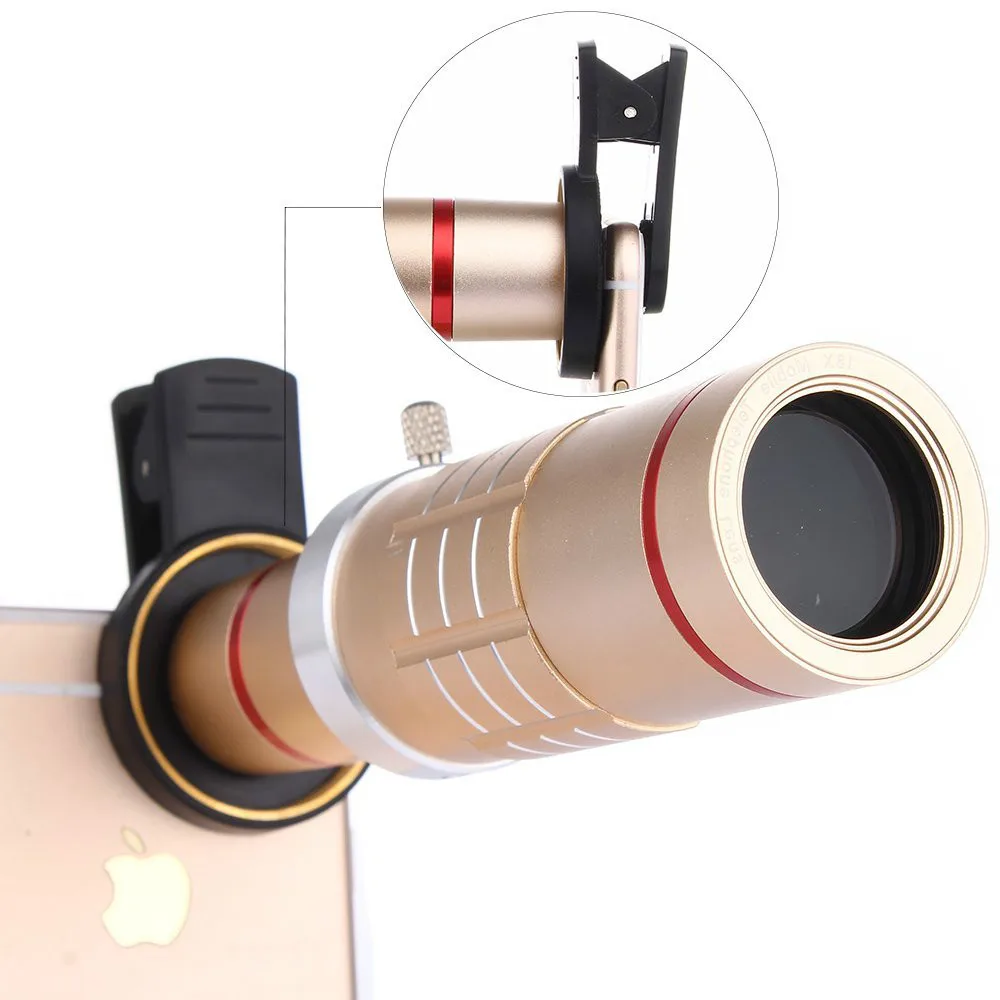 

WRUMAVA Phone lenses kit 18X Zoom Telephoto lens 0.6X Wide 15X Macro HD Lens For iPhone X 8 Samsung S9 S8 edge Smartphone Lens