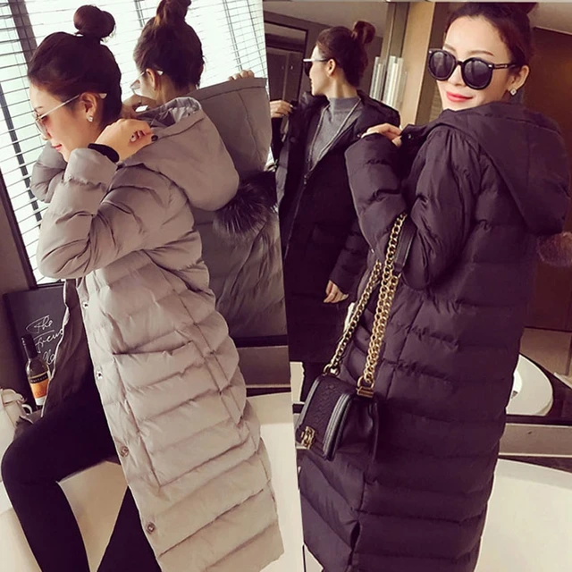 Best price at $181 Cheap 2016 New fashion Plus Size Winter Wadded Jacket Women Thick Warm Hooded Long Down Cotton-padded Jacket Parka Slim Winter Coat
