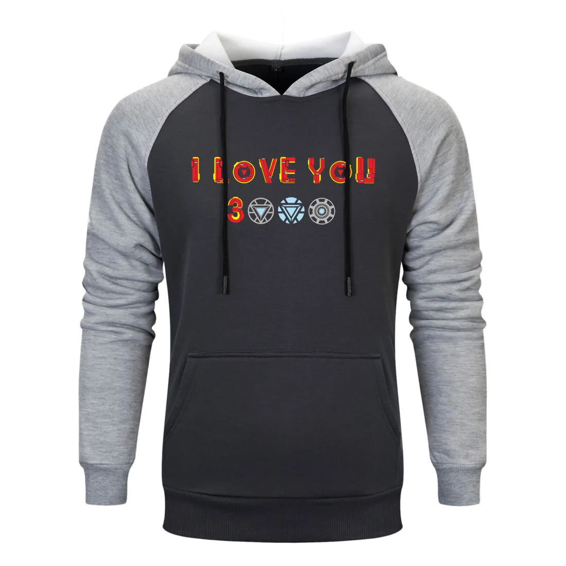 

the avengers 4 Kpop casual homme hoodies raglan I love u 3000 times letters print hoody punk style simple autumn winter men tops