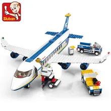 Sluban B0366 463Pcs international airport airbus aircraft boy educational toys building blocks DIY Educational bricks детское лего sluban airbus lego b0366