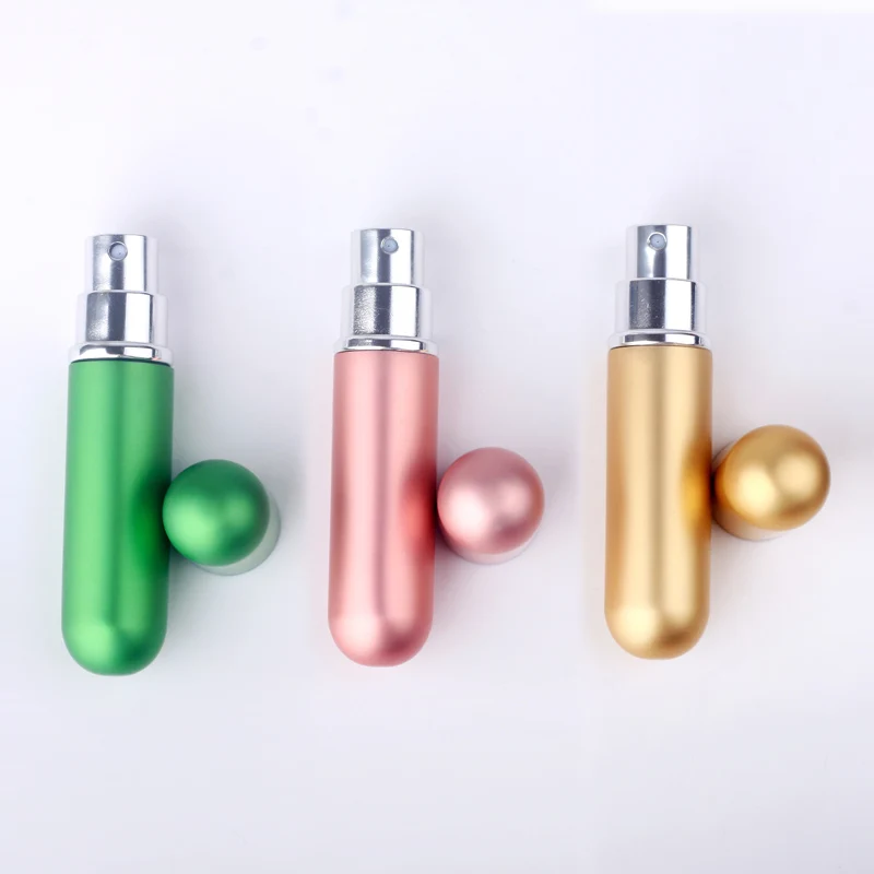 Garrafa de Perfume Garrafas de Spray Garrafas de Bomba de Alumínio de Vidro Peças Atomizador Mini Portátil Vazio Recipientes Cosméticos 5 5ml 5 5 peças 5ml atomizador garrafa de perfume