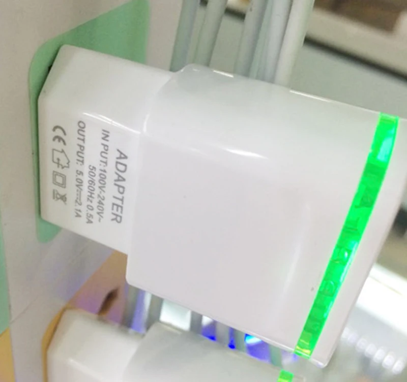 5 В 2.1a Smart Travel двойной 2 USB Зарядное устройство адаптер стены Портативный ЕС разъем