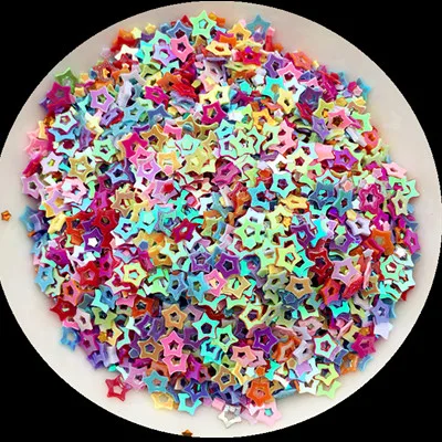 ISequins 3 мм Hollow Звезды блестками ПВХ свободные пайетками для ногтей маникюр/Для женщин Diy/Свадьба украшения конфетти - Цвет: Random Mix