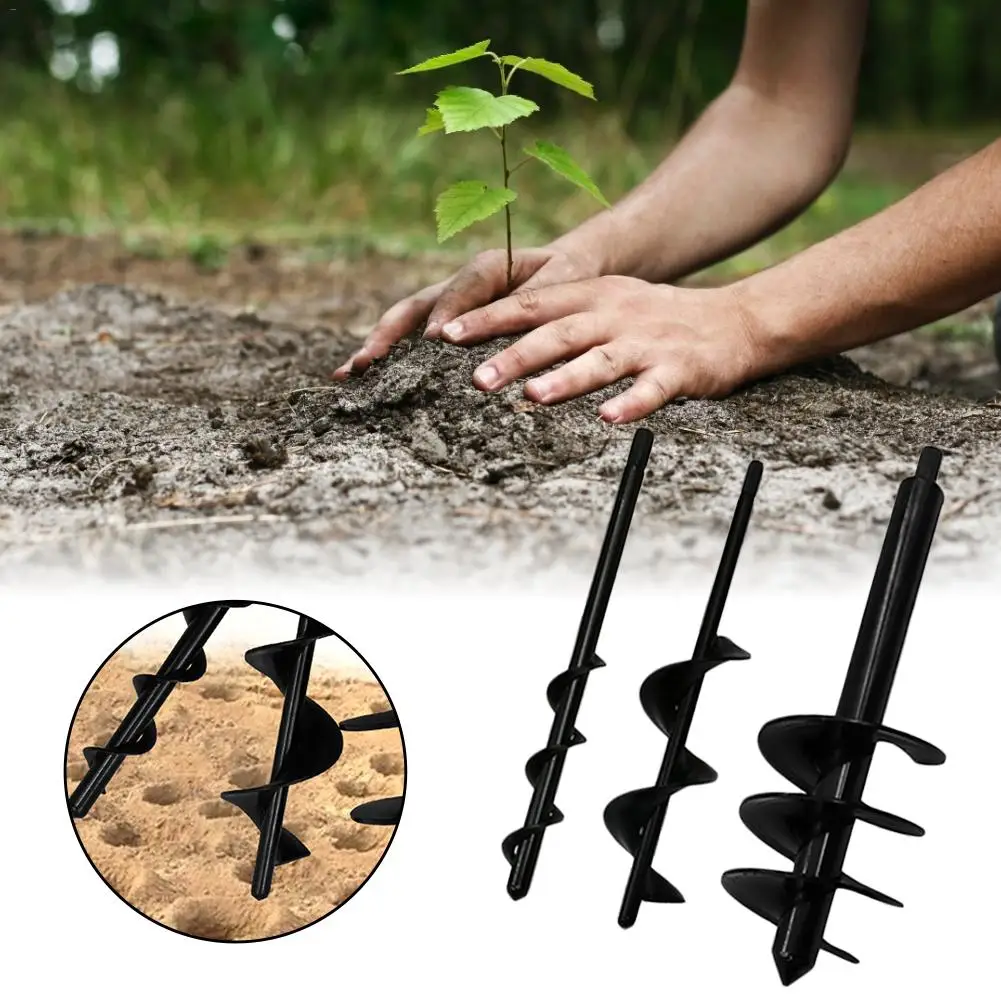 

High Carbon Steel Ground Drill Bit Spiral Pole Garden Planting Loose Soil Drill Bits Garden Plant Tree Tool