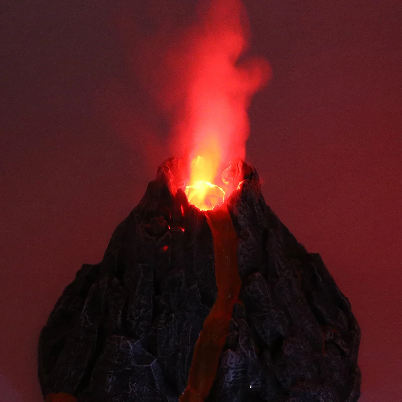 Action Figure Simulation Volcano Dinosaur Animal Scene Accessorie Children Spray Volcano Model Play House Toy For Christmas Gift Aliexpress